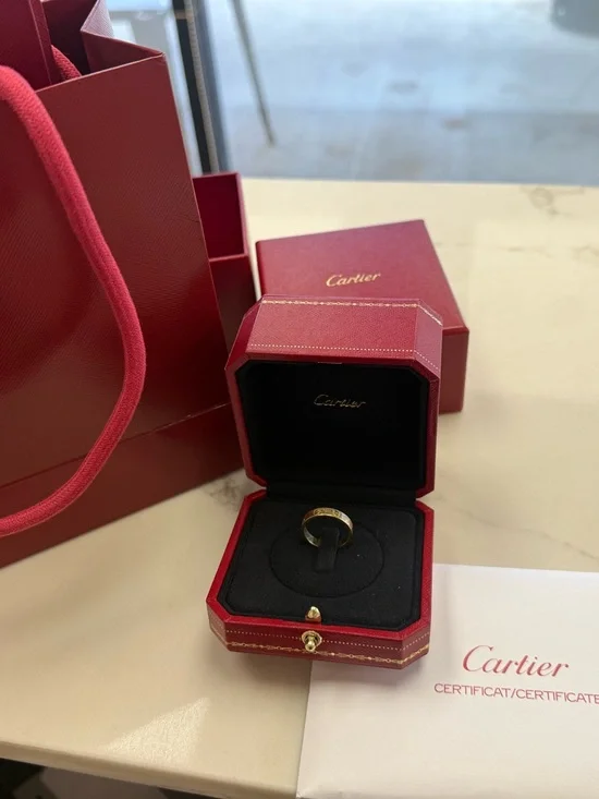 Cartier Gold Ring in Red Presentation Box - Picture 3 of 7